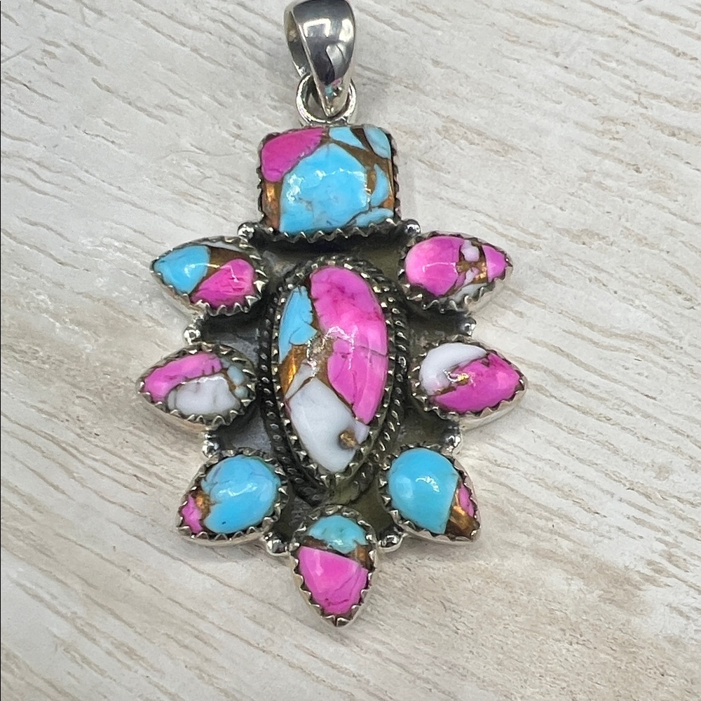 Sterling Silver 925 Turquoise Pendant